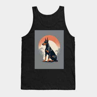 Doberman Dog 1 - Japanese Retro Art Tank Top